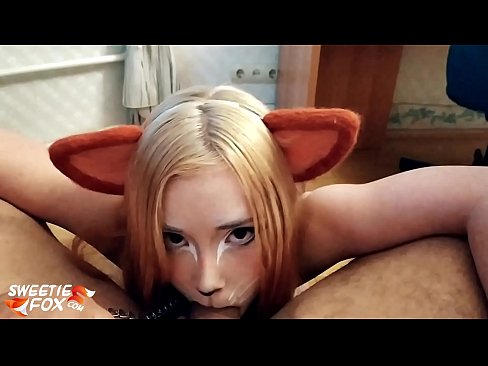 ❤️ Kitsune swallow dick agus cum ina bhéal ❤️  Porn  linn ❌❤